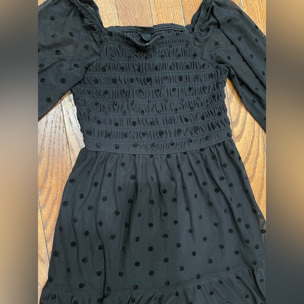 Art Class Black Polka Dot Kids Dress - Picture 6 of 11